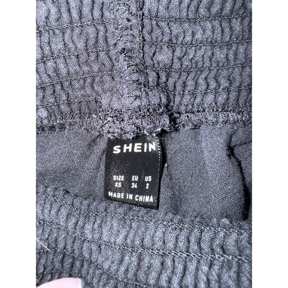 SHEIN Women’s Black Wide Leg Pants Stretchy Waist Size Extra Small - Picture 3 of 3